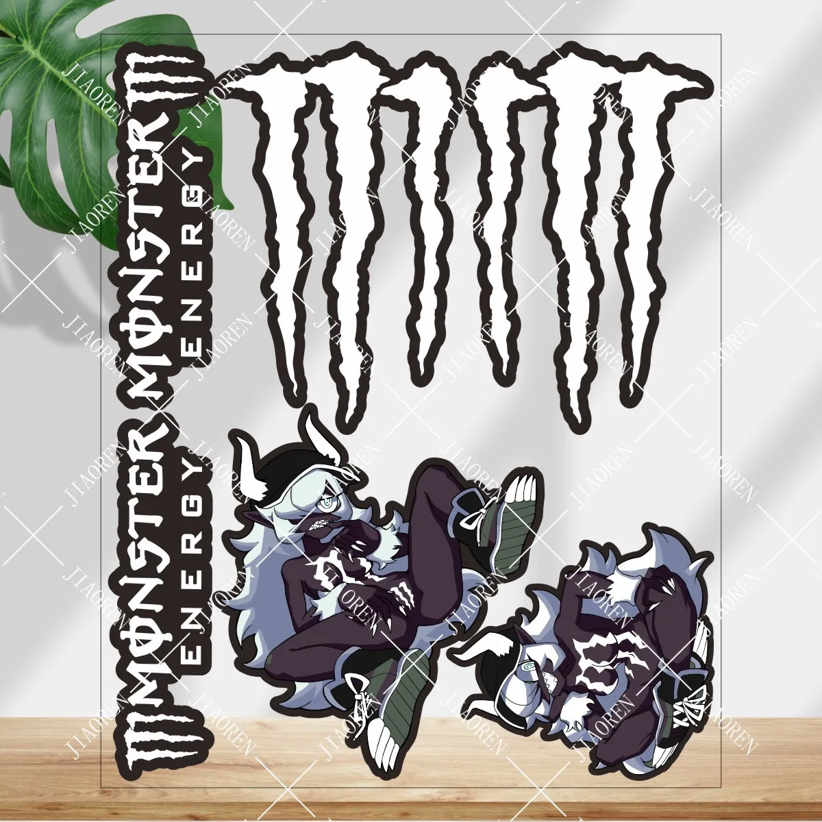

Christmas Monster Energy Sticker Logo Motorcycle Helmet Tank Car Bike Reflective Decal Kit #4