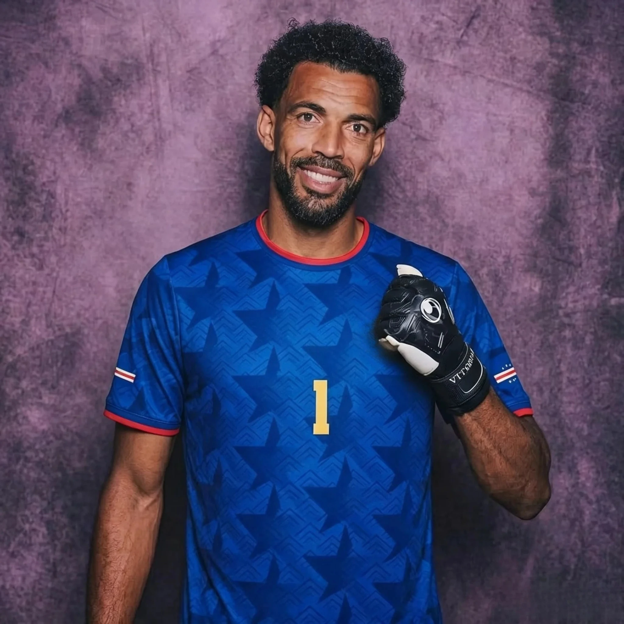 2026 Summer  Cape Verde Football Jersey Men Women Goalkeeper Shirt Number 1 Graphic Athletic Training Short Sleeve Casual Top