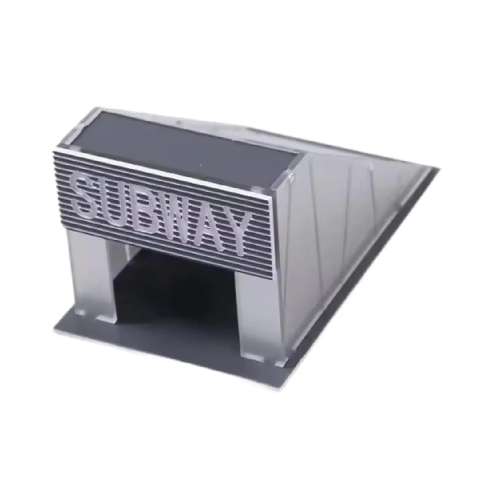 Cena de arquitetura modelo de estação subway para decoração de cena de micro paisagem