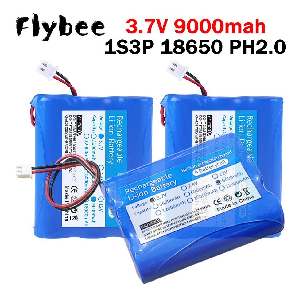 2026 NEW 3.7V 9000MAH Lithium ion battery for speaker, solar street lamp, Fishing LED Light, Power Bank, 18650 Battery Pack