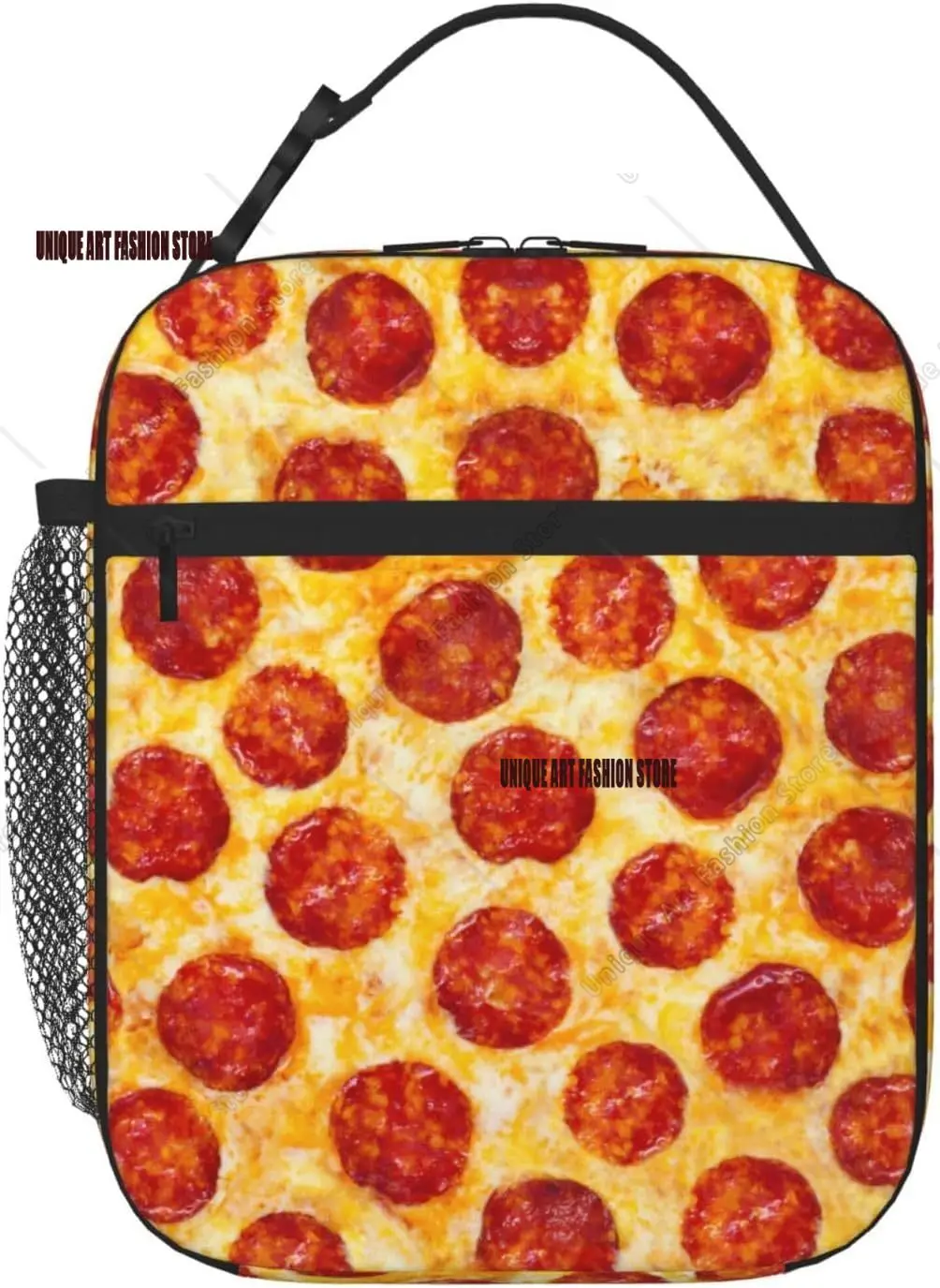 

Pizza Food Insulated Lunch Bag Reusable Cooler Lunch Box Portable Leakproof Thermal Container Tote Bags School Travel
