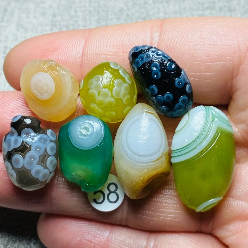 7 Natural Multi-Colored Goby Agate Rock Specimens, Energy Crystal Healing Chakra Reiki Stones, Home Decoration
