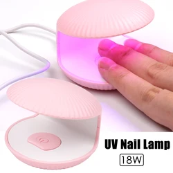 18W Shell UV Nail Lamp Dryer Mini Single Finger Egg Phototherapy Machine Fast Drying Portable Varnish Cured Manicure Tools CA053