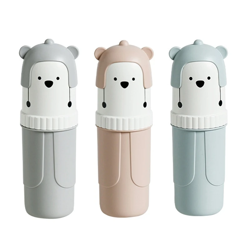 Cartoon Bear Mouthwash Cup Portable Mouthwashing Household Cup for Outdoor Traveling Camping Portable Toilet A0KC