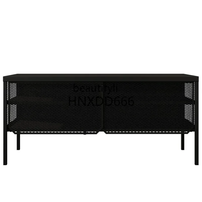 نمط جديد الشمال الحديد المطاوع خزانة التلفزيون الهدف صافي انزلاق الباب خزانة منخفضة غرفة المعيشة تجميعها خزانة مع الرسوم الدائمة