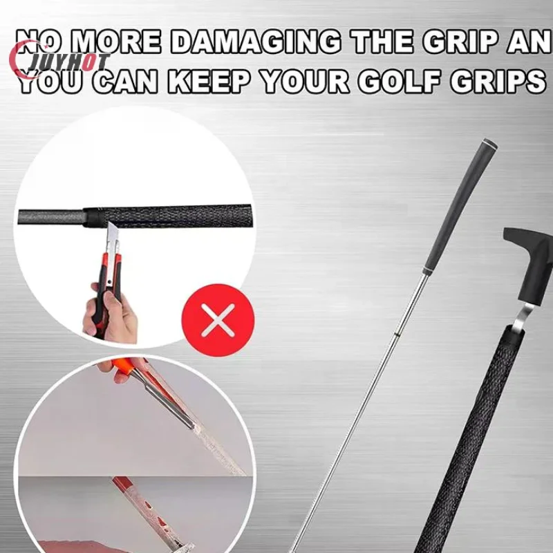 Golf Grip Removal Tool Reusable Golf Club Grip Tool V-Groove Grip Remover Saver Protective Grip Removal Tool Golf Supplies