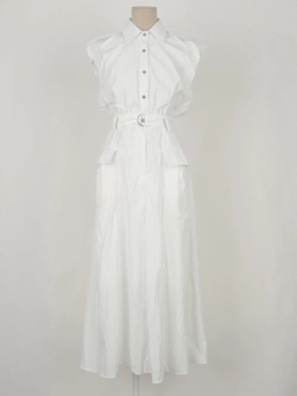 

Ele Vintage Long Vest Dr Women's Chic Summer Slimming Single Button Double ket Turn-down Collar Faionable Sweater