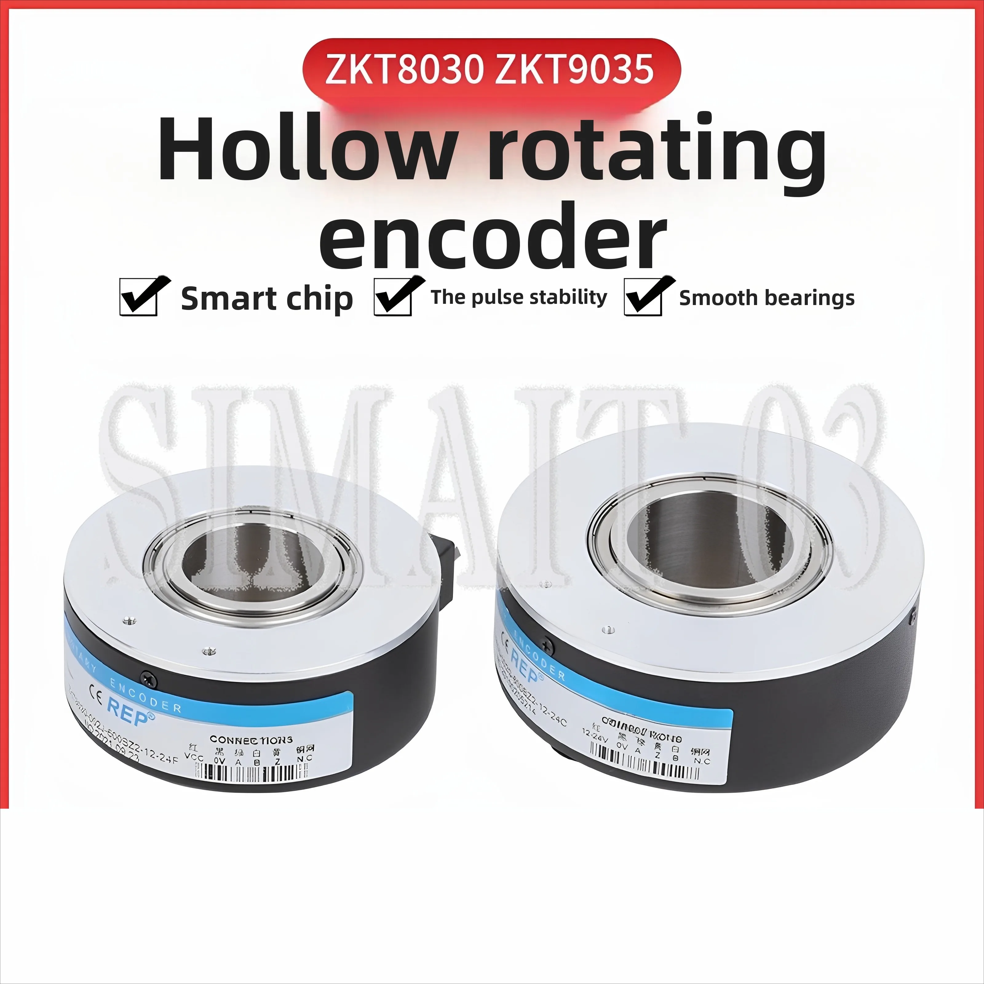 

Hollow Shaft Encoder ZKT8030/9035 - Photoelectric Rotary Pulse Type for Elevators, 18-45mm Inner Bore