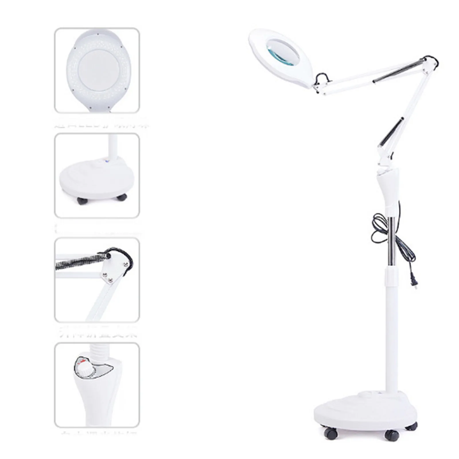 Beauty Salon LED Cold Light, Magnifying Glass, Embroidery Light, Beauty Light, Nail And Eyelash Special Shadowless Floor Lamp