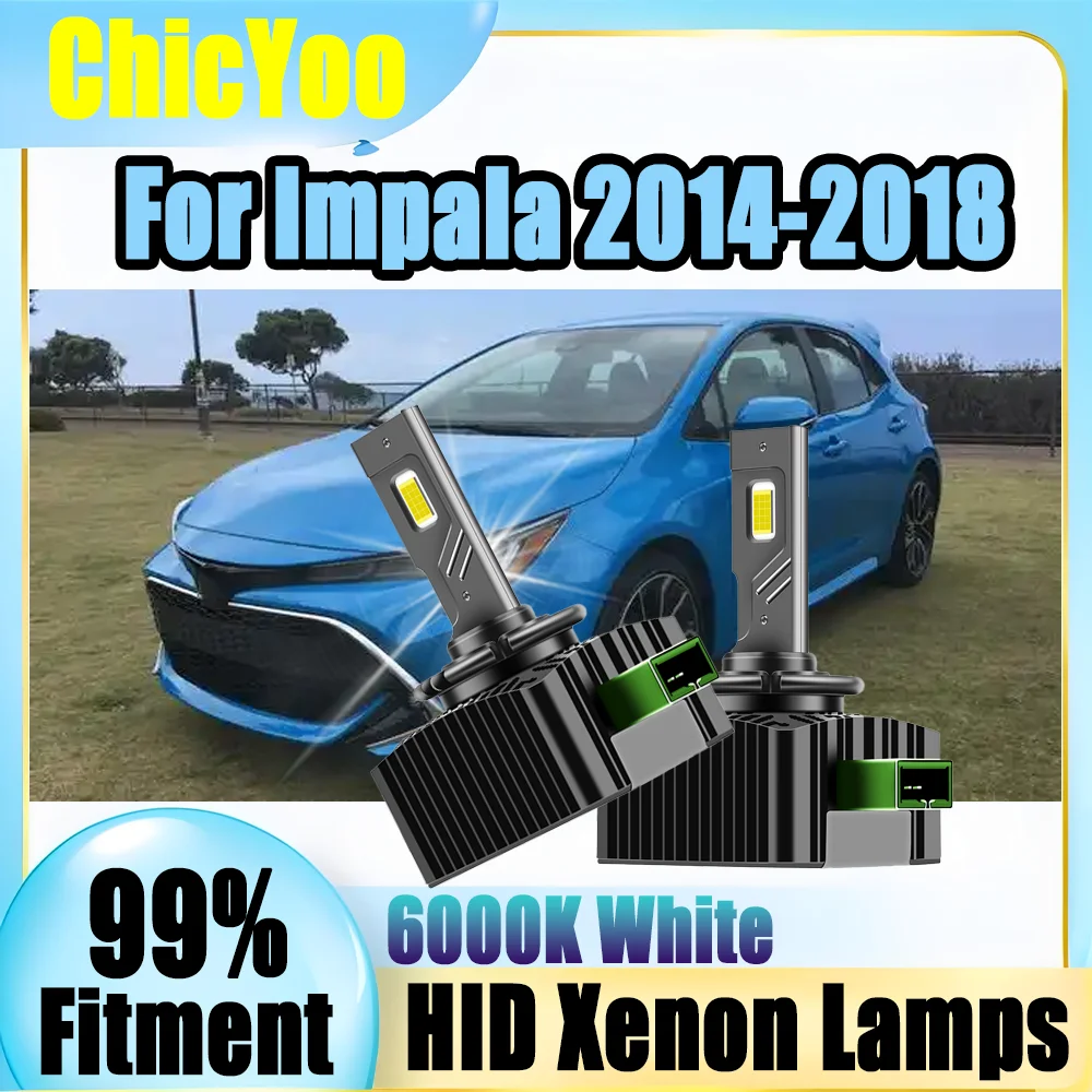

2 шт., мощные 30000LM турбо-автолампы 120 Вт, HID ксеноновые лампы для фар 6000K 12 В, автомобильные фары для Impala 2014 2015 2016 2017 2018