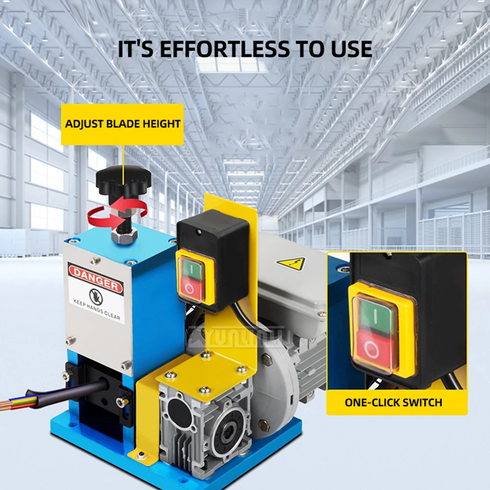 2026 220V/110V 1.5mm~ 25mm 0.18kw Manual Cable Stripping Electric Waste Wire Cable Stripping Machine for Copper Recycling