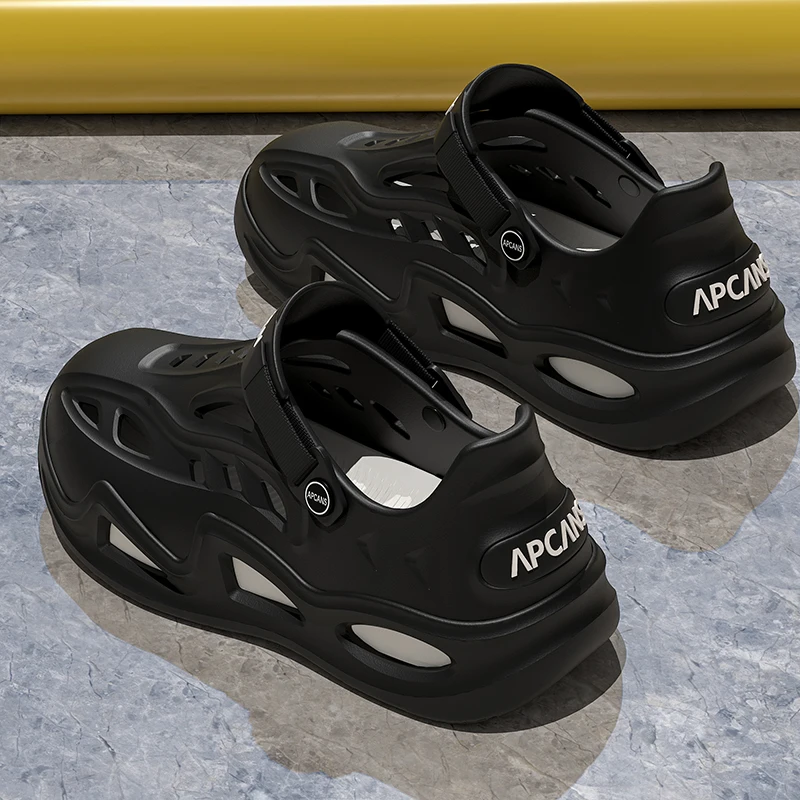 ファッショナブルなメンズスリッパ、ウォーターウェーディングシューズ、リバートレーシングシューズ、穴あきシューズ、屋内外兼用カジュアルスリッパ