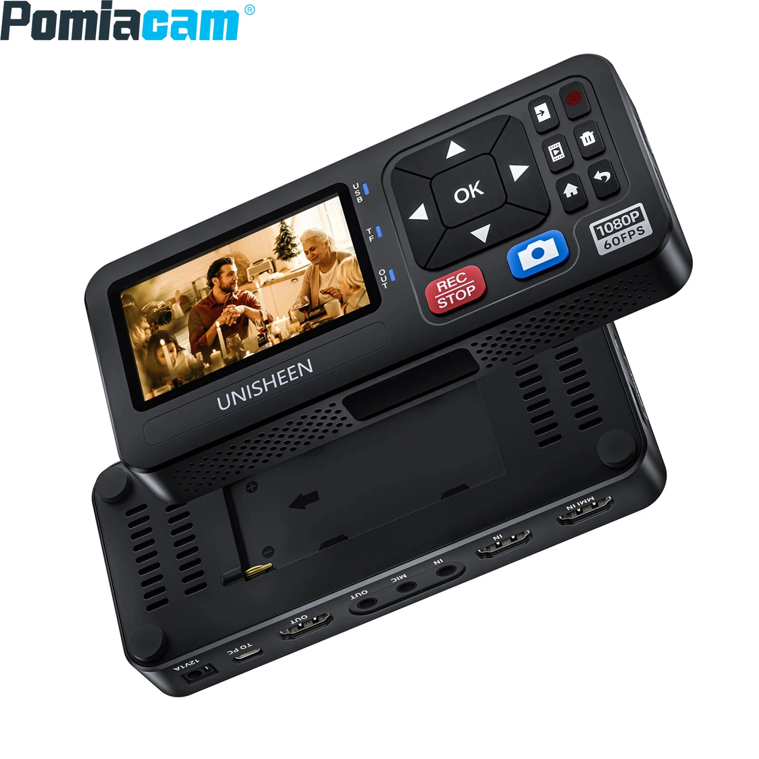 

Коробка для видеозаписи UR500A-M HD с поддержкой 1080P, преобразователь видео в цифровой формат с 3-дюймовым экраном, входы 4K HDMI/CVBS/VGA/YPBPR, видеорекордер