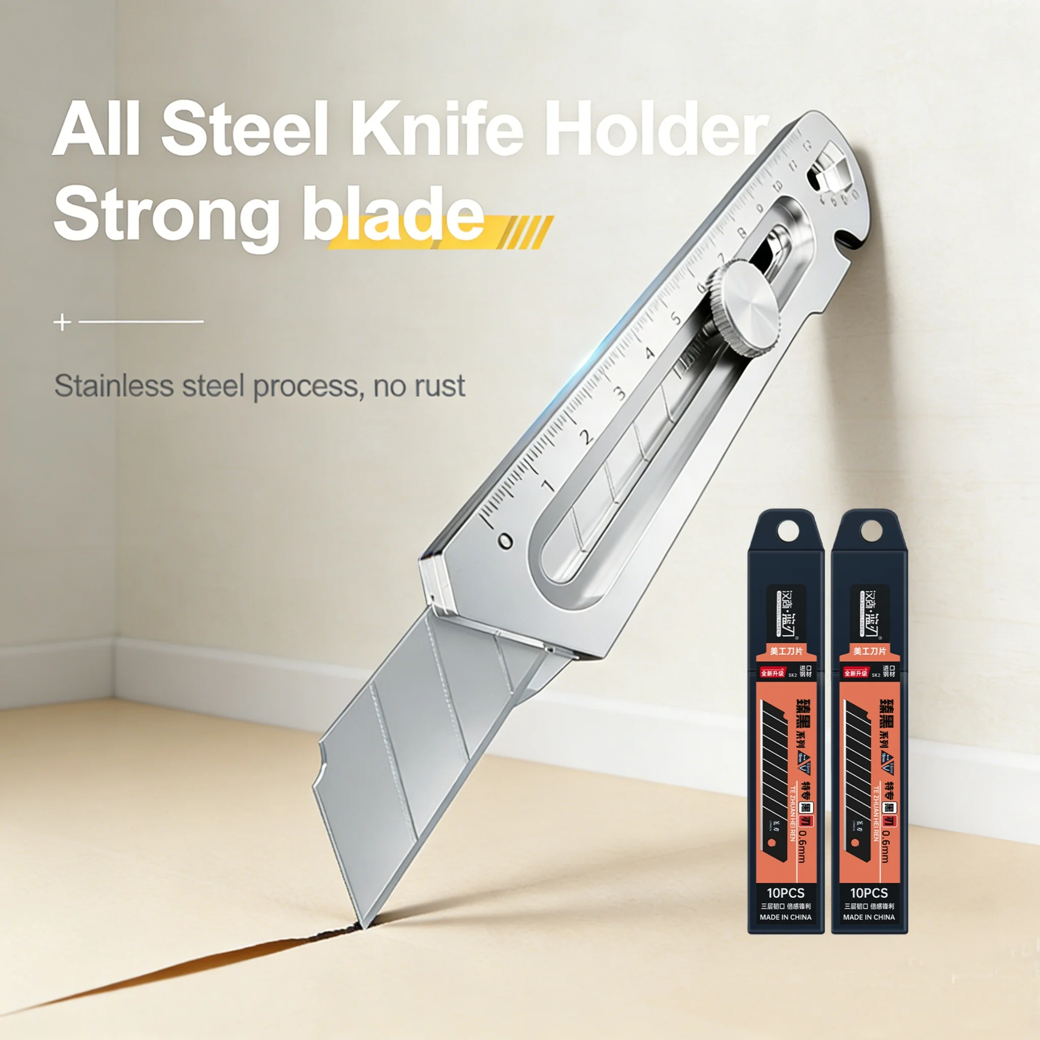 Industrial Grade Stainless Steel Art Knife Heavy-duty All Steel Thickened Wallpaper Cutting Knife Home Courier Unboxing Knifes
