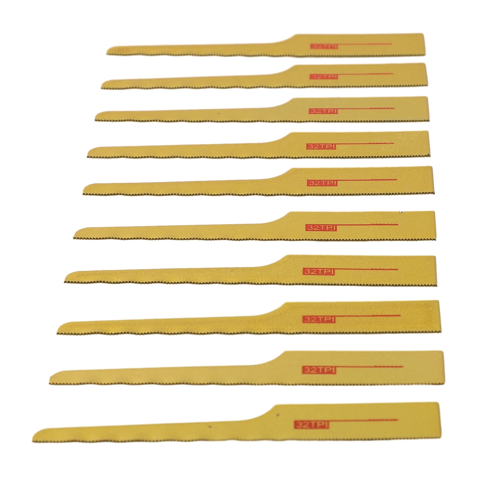 10Pcs Pneumatic Saw Blades Pneumatic File Saw Tools Mini Air Saw Blade 32TPI For Wood Pieces Fiberglass Plastic Pieces Metals