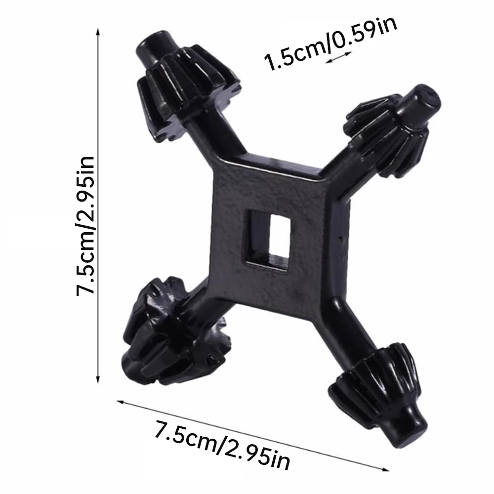 Llave de mandril de taladro dos en uno, llave de trinquete negro de doble uso, 12,7mm/17,5mm, llave de carraca rápida bidireccional negra