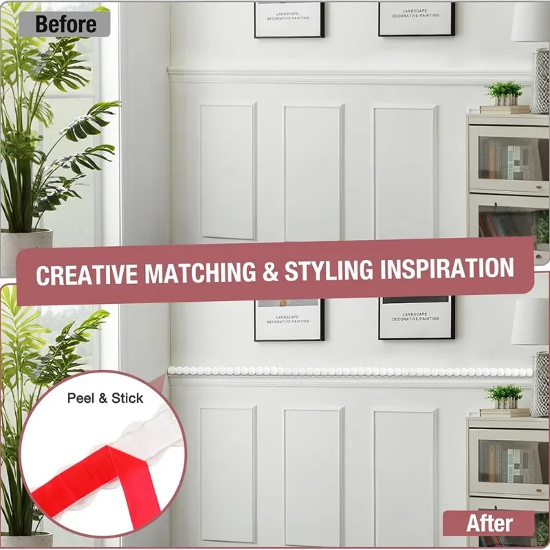 ABUG-PVC Upgraded Decorative Strips-Adhesive 5 Meter Wall Border Strip For DIY For Home Decoration Projects