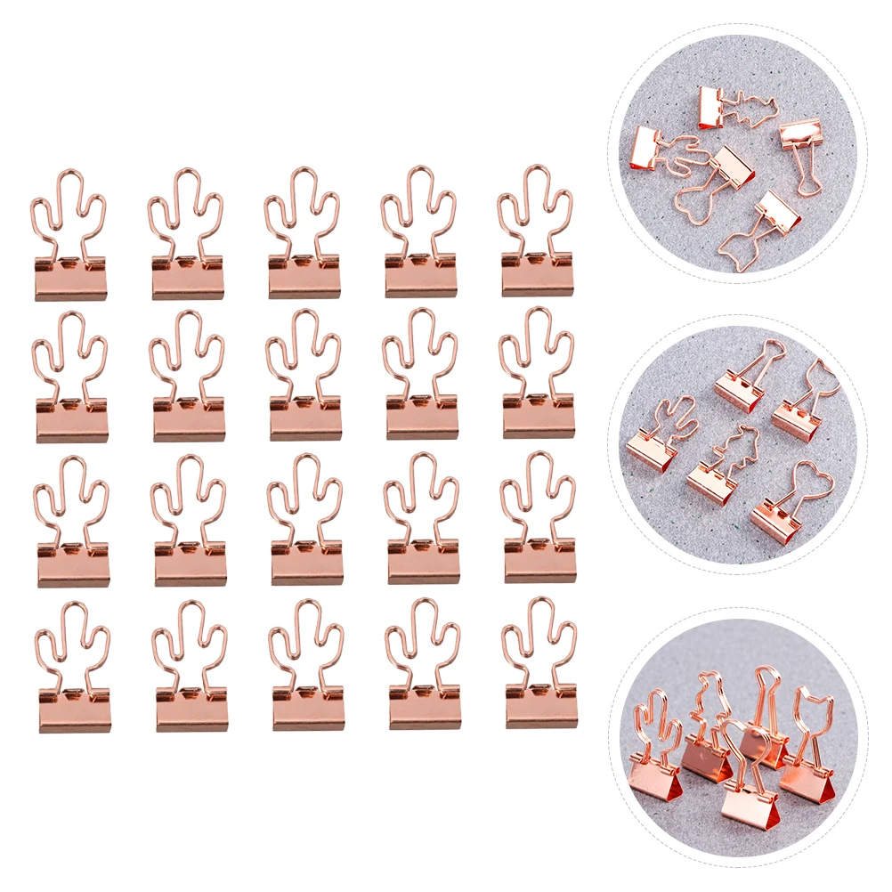 

20 Pcs Financial Invoice Binder Clips Metal Paper Clamps for Office Lightweight Portable Long Lasting