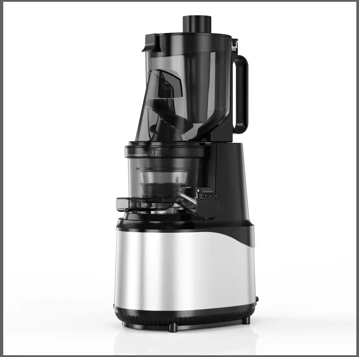 Commercial Stainless Steel Juicer 130mm Large Diameter Slow Juicing High Juice Yield Juice Separation LCD Screen Dual Mesh
