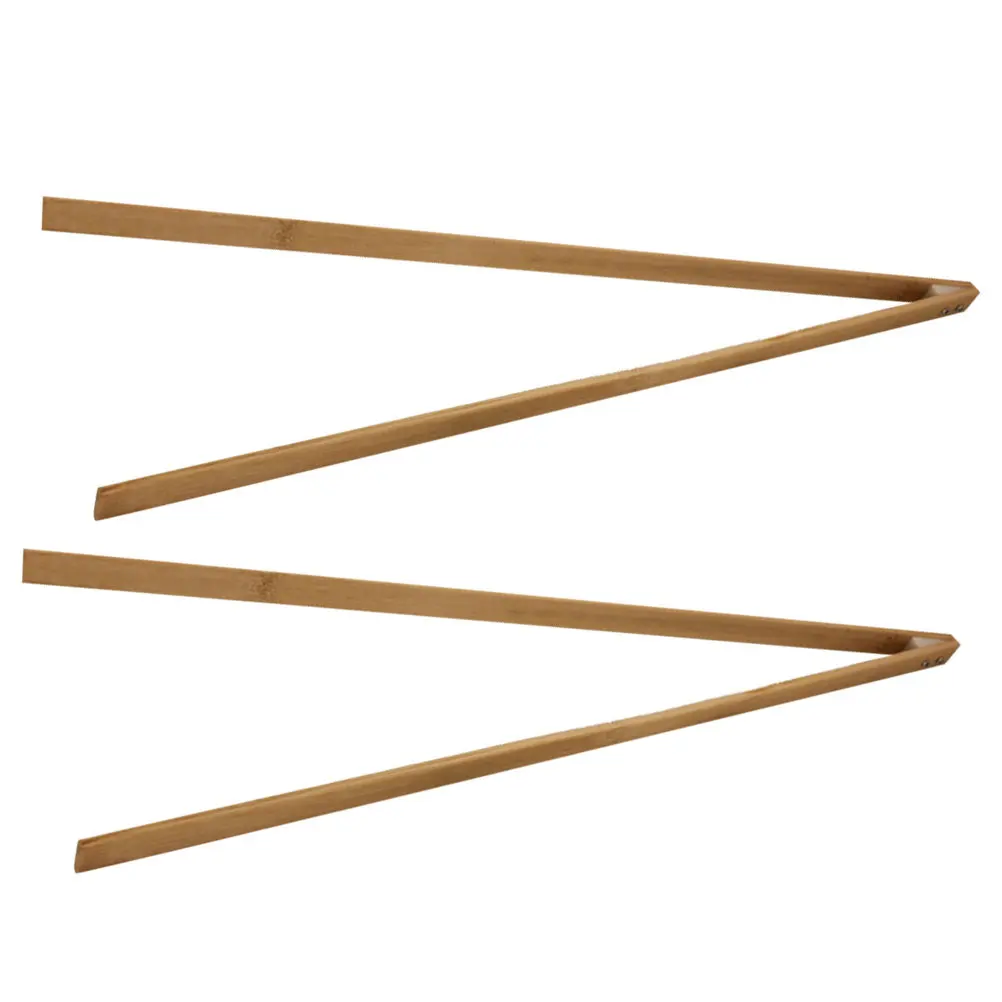2Pcs Bamboo Garbage Clamp Trash Picker Upper Tool Extended Reach Grabber for High Shelf Storage Litter Picker Heavy Duty Cleaner