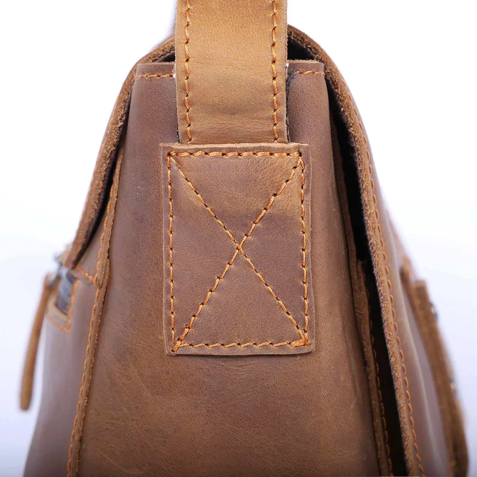 S.WORKER Vintage Herren-Umhängetasche aus Echtleder, Handgefertigte Crossbody-Tasche, Geschenk für Männer, für Handy & Schlüssel – Detail 20