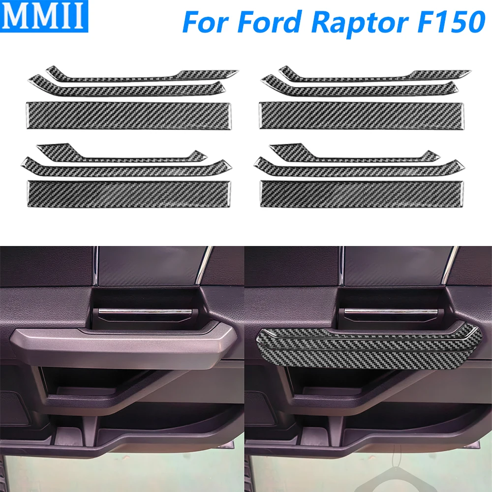 

Для Ford Raptor F150 F-150 2015-2020 углеродное волокно внутренняя дверная ручка панель отделка крышка автомобильные аксессуары наклейка для украшения интерьера