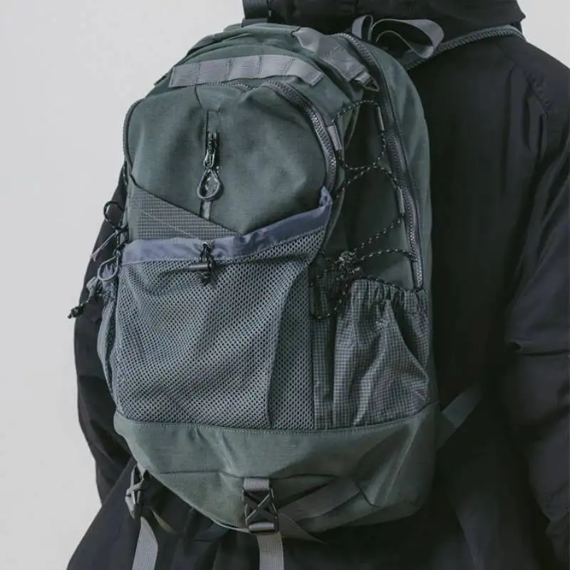 High-Capacity Grunge Men Backpack Vintage Y2k Aesthetic Streetwear Backpacks Casual All Match Trendy Drawstring Rucksacks