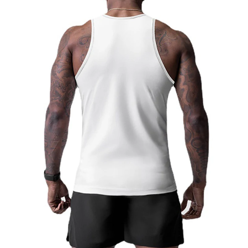 Gym Fitness Men Casual Workout Sleeveless Slim Fit Muscle Shirt Summer Cool Moisture Wicking Breathable Quick Dry Mesh Tank Tops