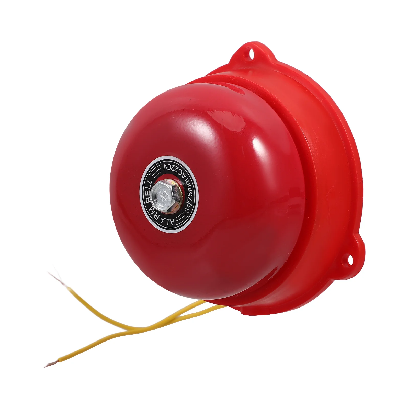 1pcs Red Fire Alarm Bell 3Inch 220V Electric Manual Alarm For Home Safety Emergency Alert Metal Bell Loud Sound Smoke