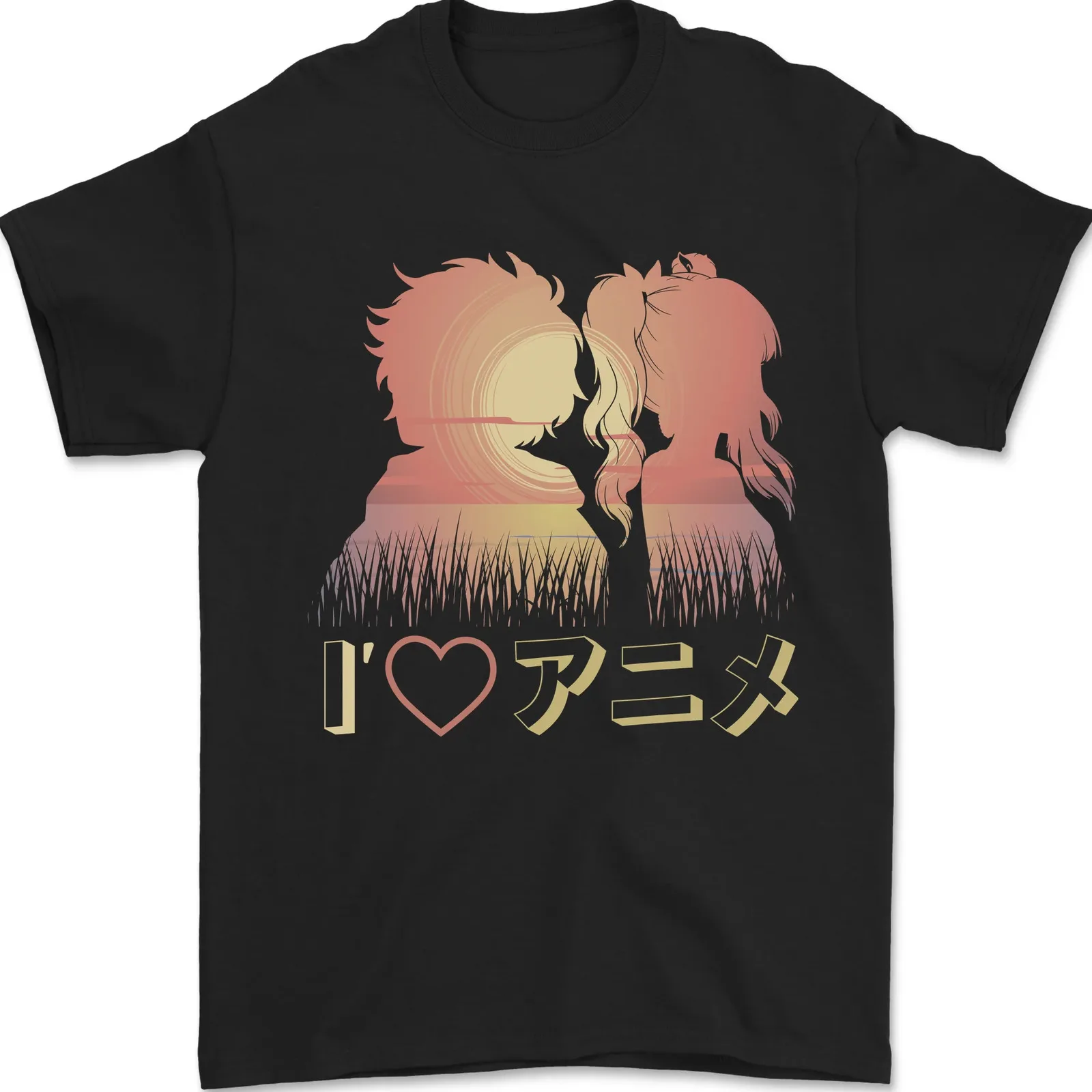 

I Heart Anime Love Mens T-Shirt 100% Cotton