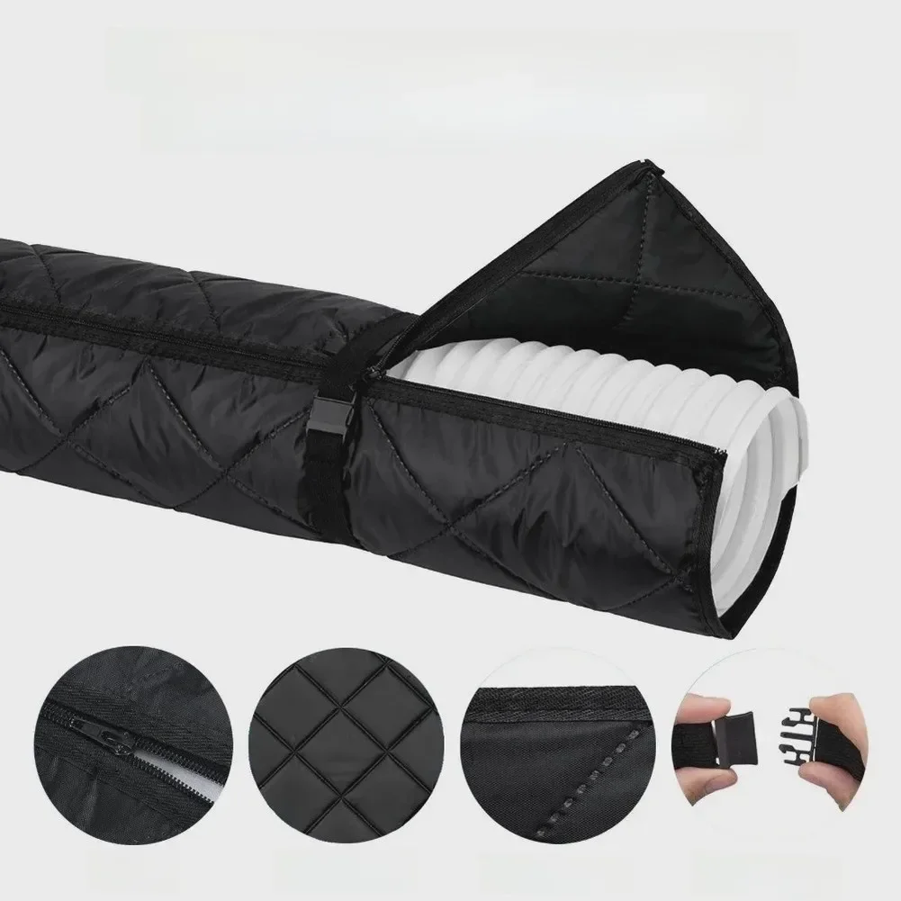Portable Air Conditioner Hose Cover Insulated Sleeve With Zipper For AC-Exhaust Duct Protection Heat Loss Reduction 150cm