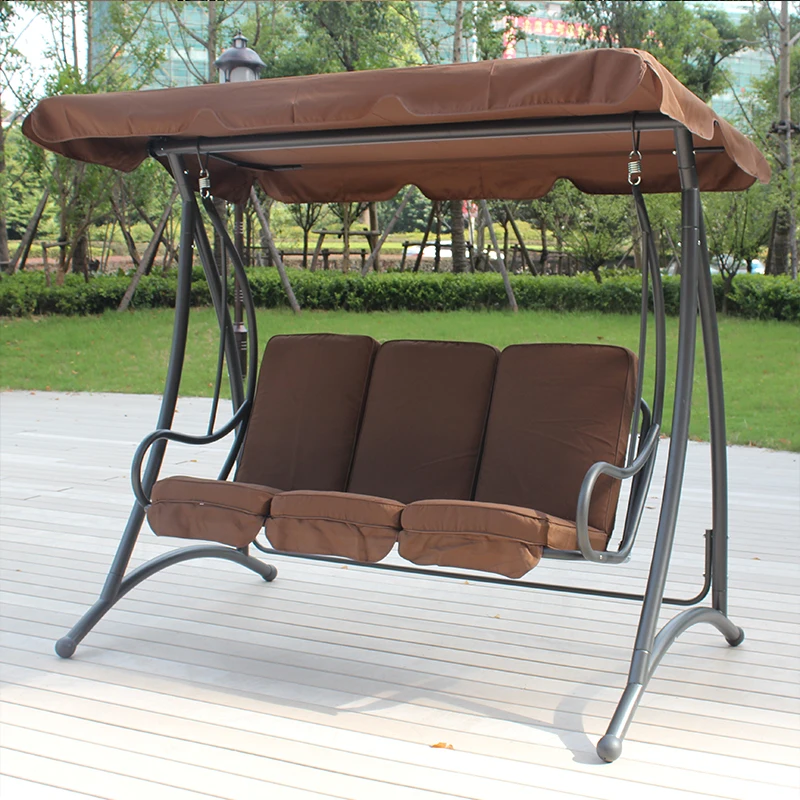 

Casual Outdoor Furniture 3 Seats Garden Swing Chair Patio Hanging