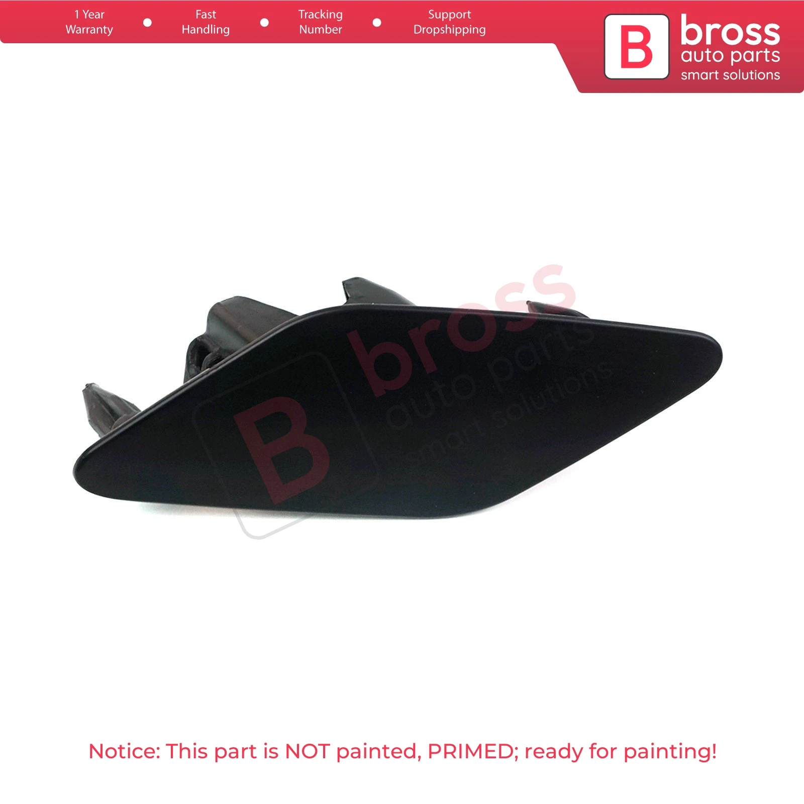 

BROSS BSP1019-1 Front Bumper Headlight Washer Cover Cap Front Left Side 3G0807937GRU 3G0807937GRU for VW Passat B8 3G 2015-2019