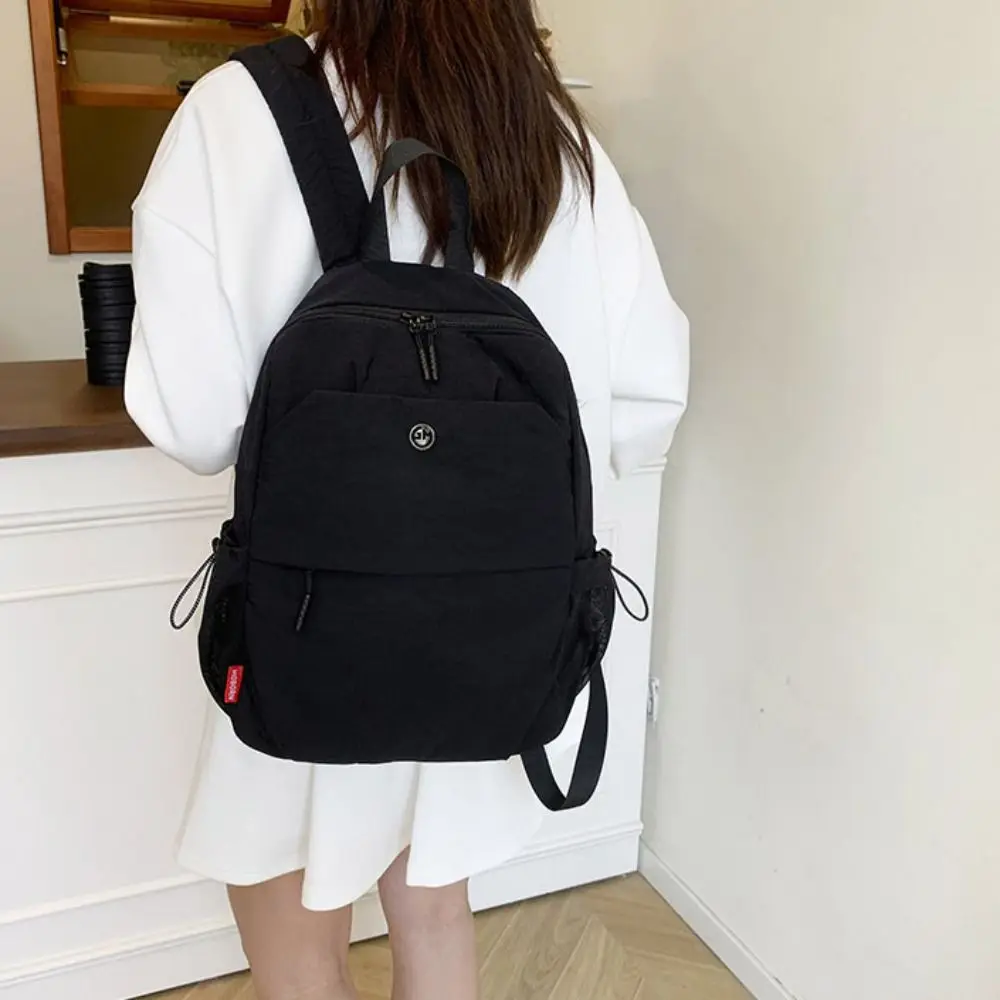 

Креативный маленький рюкзак, спортивный нейлоновый рюкзак, однотонная однотонная сумка на плечо в корейском стиле, женский рюкзак в стиле ретро