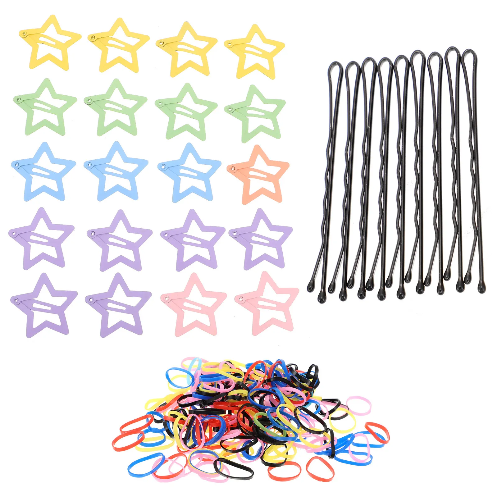 

1170Pcs Hair Clips Rubber Bands Set for Kids Girls Premium Safe Elastic Hair Ties Colorful Children Headdress Accessories Gift