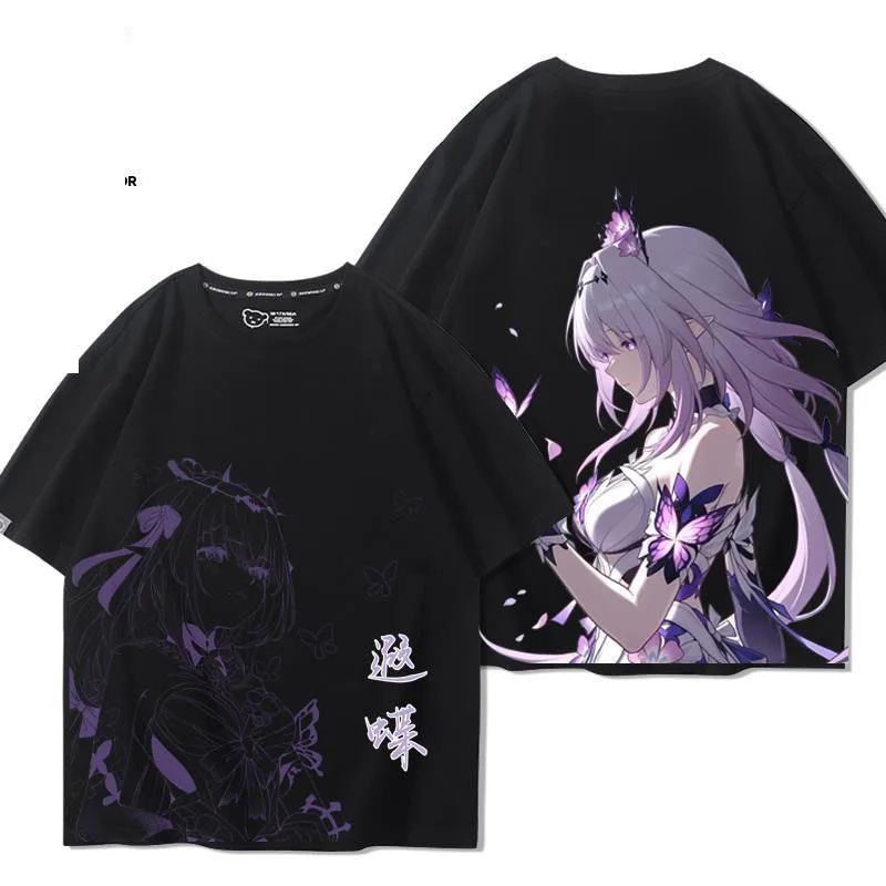 الخروع لعبة هونكاي ستار السكك الحديدية تأثيري تي شيرت ثلاثية الأبعاد طباعة طفل أنيمي المحملة الصيف جديد الرجال/النساء قصيرة الأكمام التي شيرت Harajuku Y2k