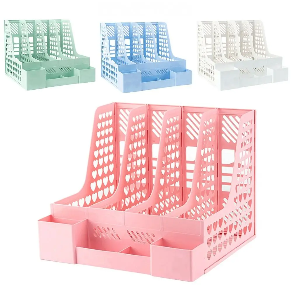 

Removable Desktop File Storage Box File Column Book Stand Dormitory Desk Book Clip Bookshelf Compartments Book Storage Rack