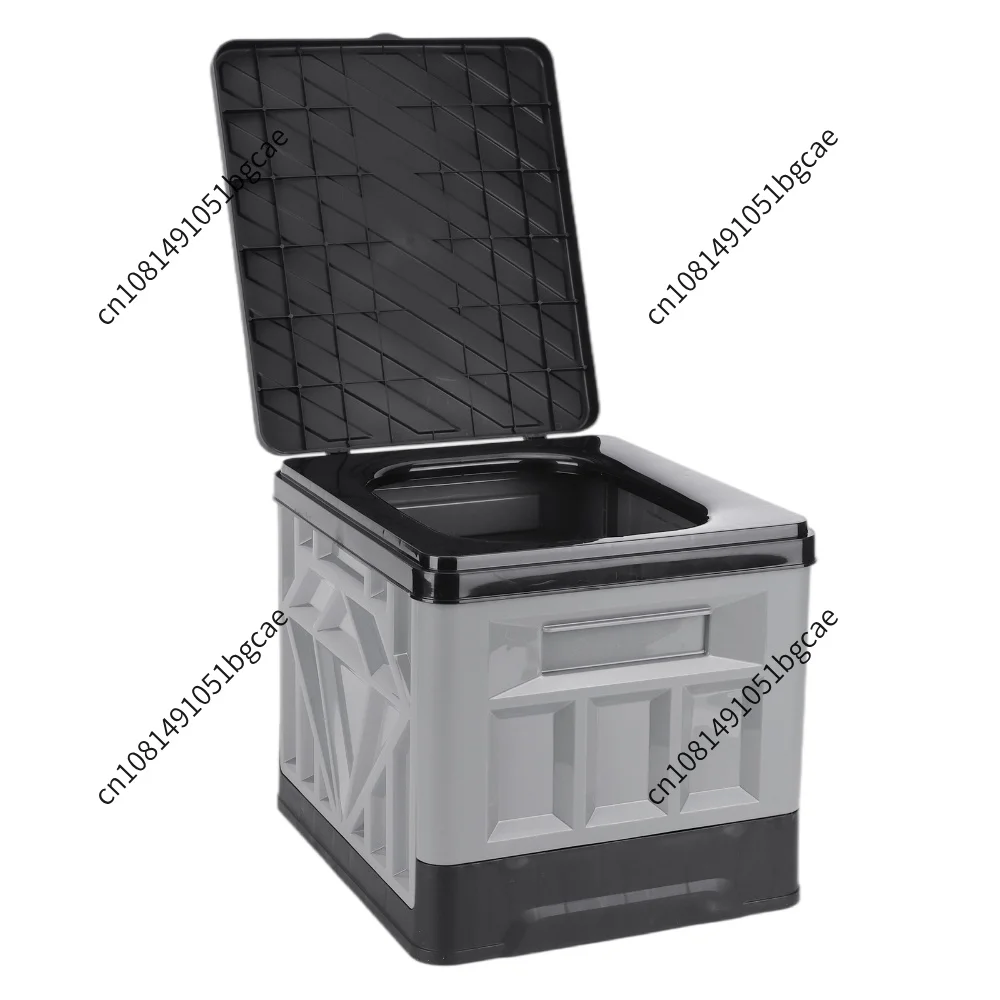 Folding Portable Toilet for Adults & Kids Collapsible Toilet with Lid & Reusable for Camping Hiking Travel & Boating