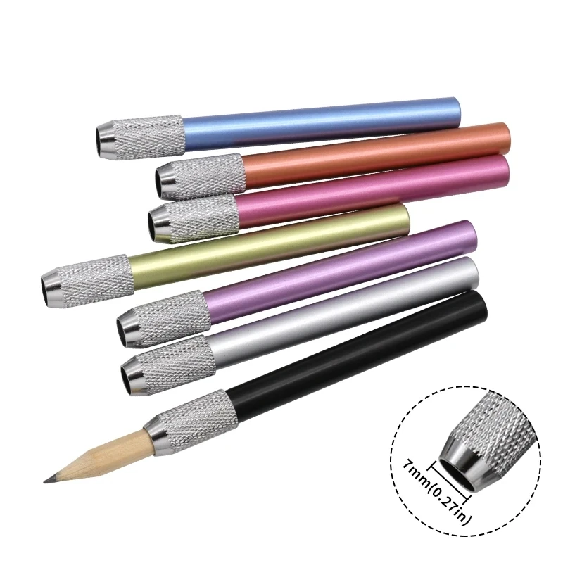 Extensor de lápiz en espiral de un solo cabezal de Metal, herramientas de pintura para estudiantes de arte, papelería escolar, 1 unidad