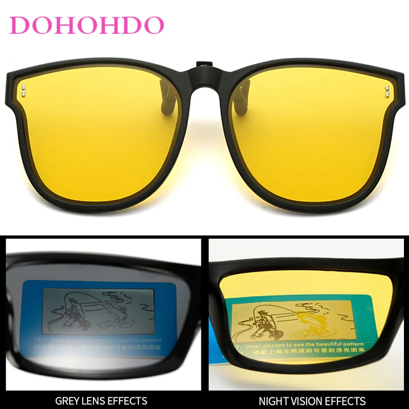 Luxury Brand Designer Driving Night Vision Polarized Sunglass Women Retro Clip-On Sunglasses Men Sports Anti-Glare Goggles UV400