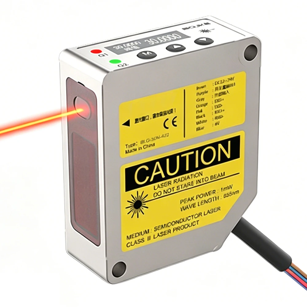 Laser Distance Sensor Displacement Level Thickness Height Measurement RS485 Analog Output Accuracy 0.002mm Switch