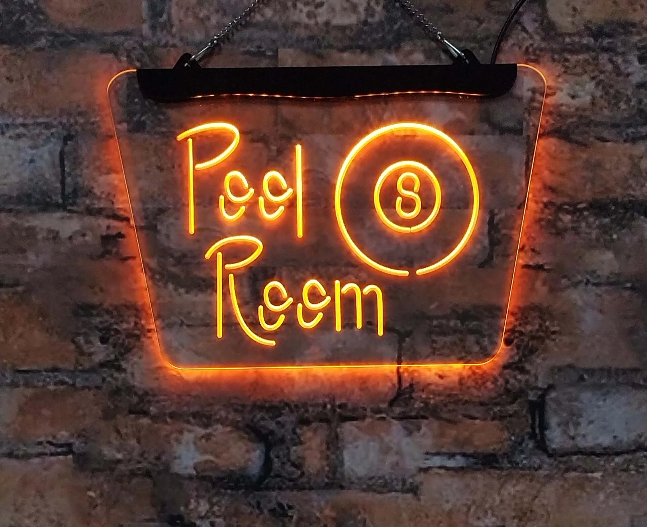 Billiard room 8-ball Snooker neon sign Acrylic board home decoration interior wall art red pink 30*40 for room store men's cave