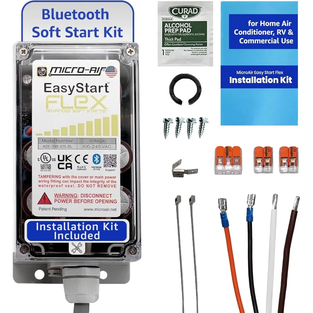 

MICRO-AIR EasyStart FLEX 398 - Bluetooth Soft Start Kit for Home Air Conditioner, RV & Commercial