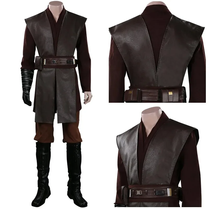 

Anakin Skywalker Cosplay Anime Costume Coat Pants Outfits Fantasia Men Boys Halloween Carnival Party Roleplay Disguise Suit
