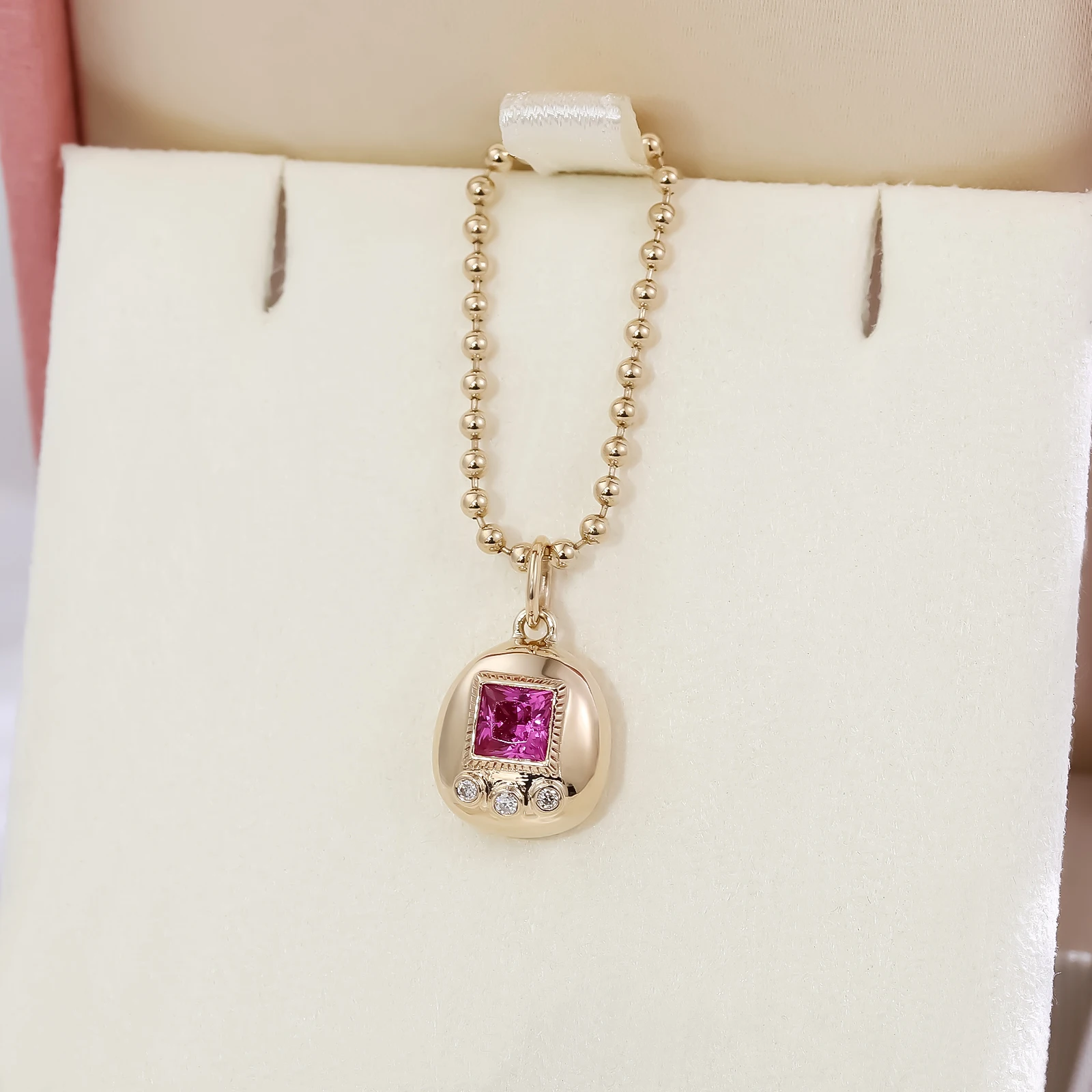 Provence Tamagotchi pendentif à breloque laboratoire pierre précieuse 10K 14Kgold mignon jouet pendentif mode Streetwear Hip Hop perles bijoux personnalisés