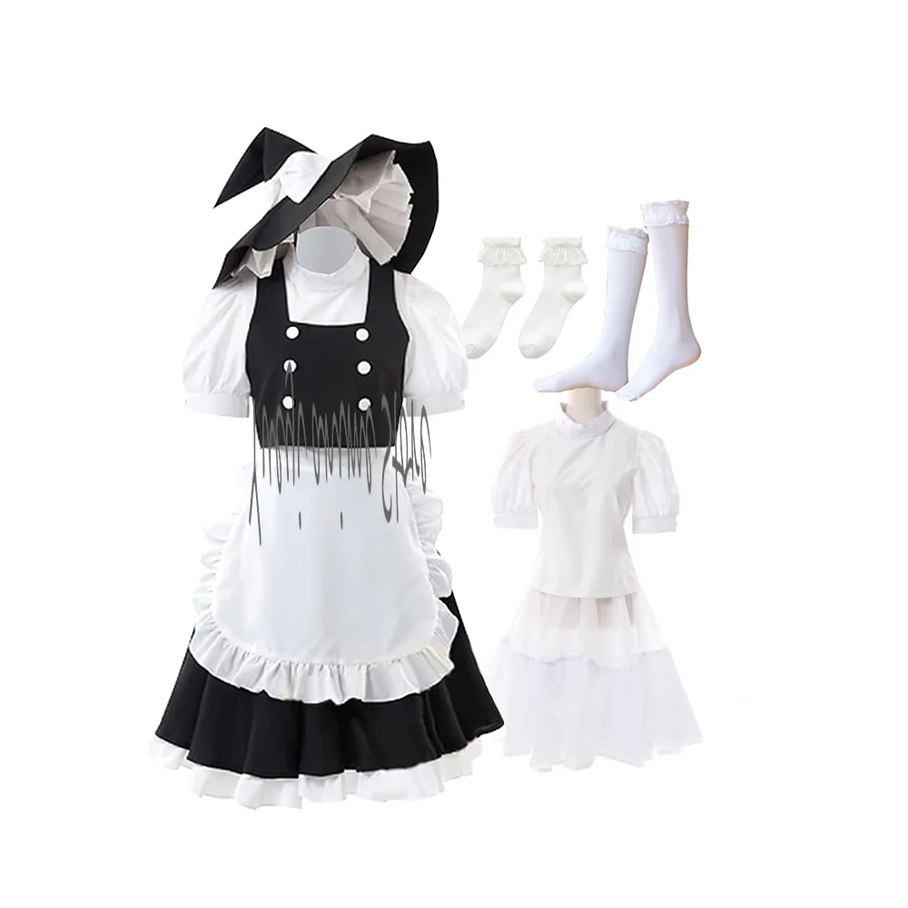 

customized-Anime TouHou Cosplay Kirisame Marisa Maid Dress Costume Halloween Outfit