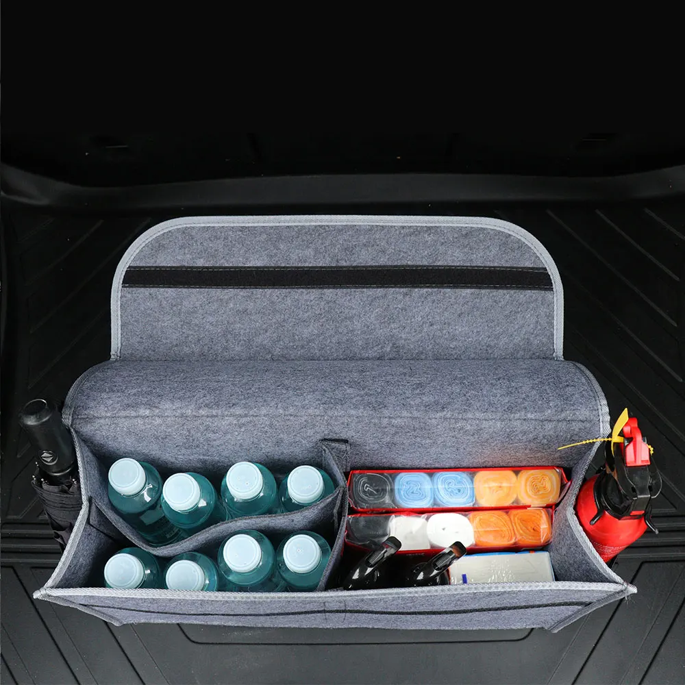 Car Foldable Trunk Storage Box Felt Large Capacity Organizer Bag Accessories For Peugeot 207 106 107 208 2008 3008 306 308 508
