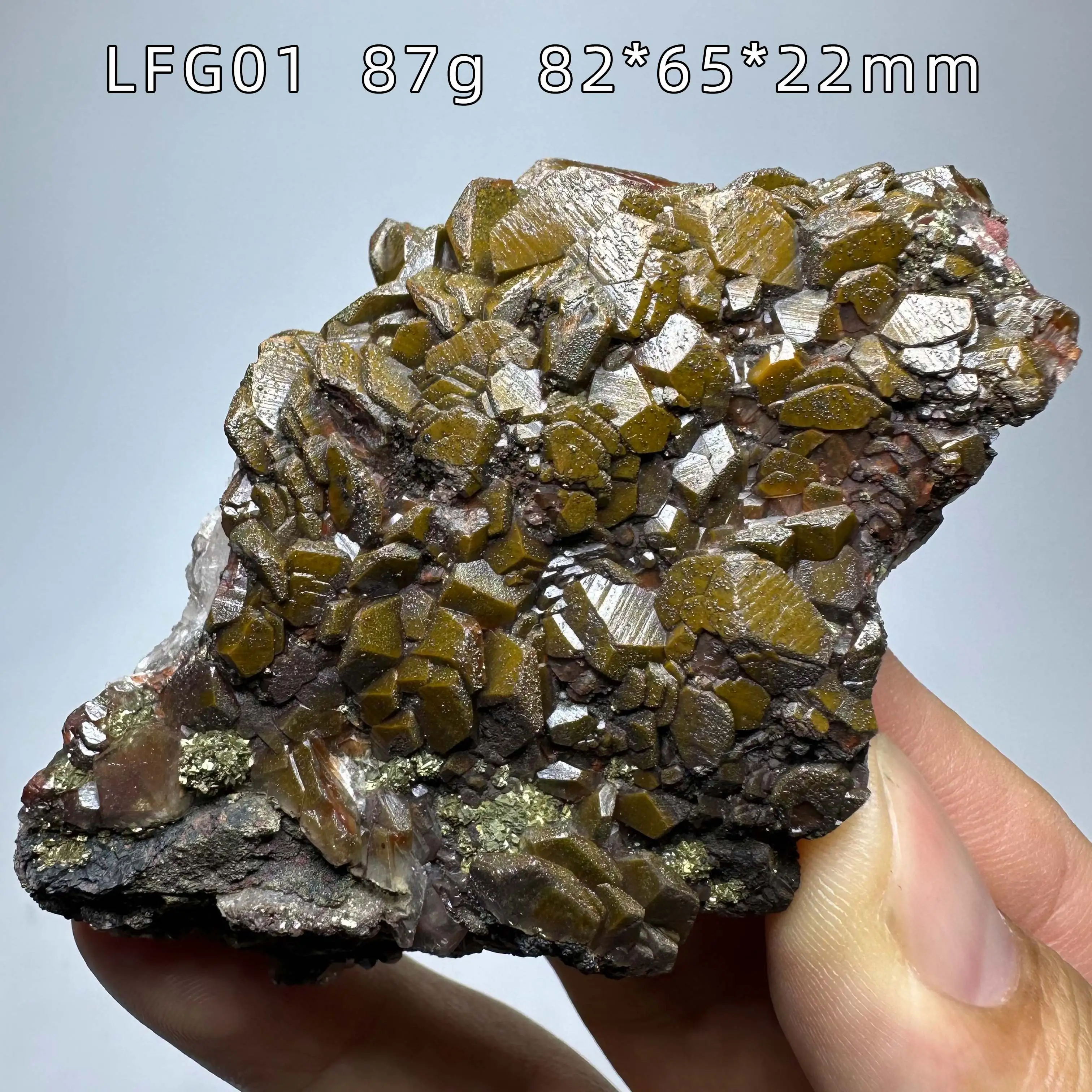 100% natural Coffee color calcite and Pyrite specimen healing crystal stone Teaching Collection Gift Home Decor