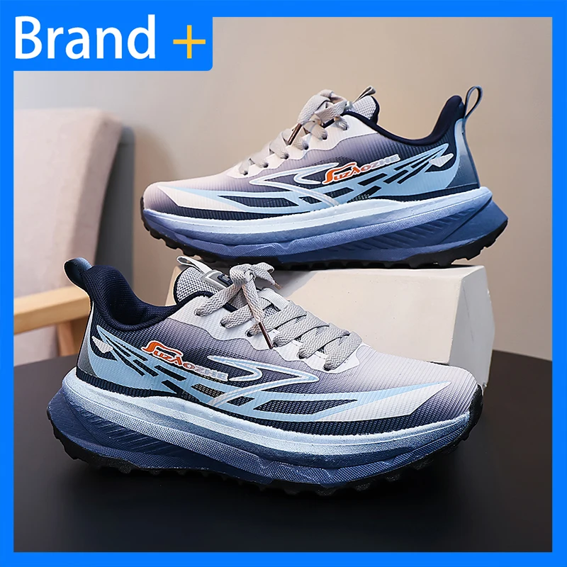 Men Sports Shoes Professional Running Training Shoes Summer New Style Mesh Breathable Youth Fashionable Lace Up Fitness Shoes