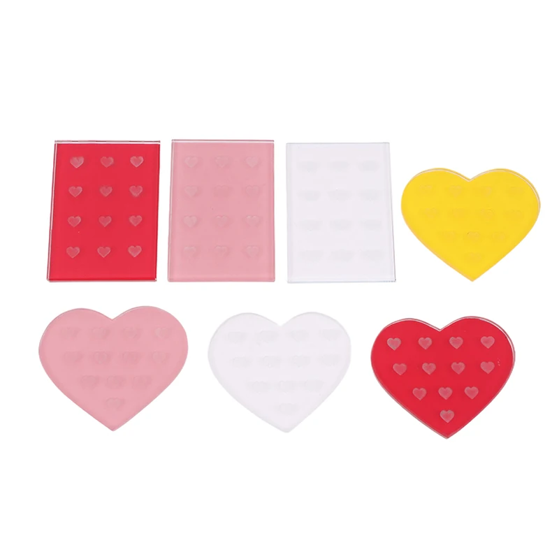 1pcs Heart Glass Gasket False Eyelash Stand Glue Holder Pad Eyelashes Extension Adhesive Pallet Paste Glue Pad Makeup Tool